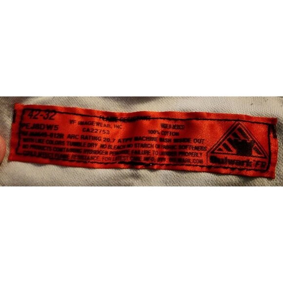 Bulwark FR Mens Jeans Size 42W Dark Wash Flame Resistant 100% Cotton Read - Picture 16 of 16